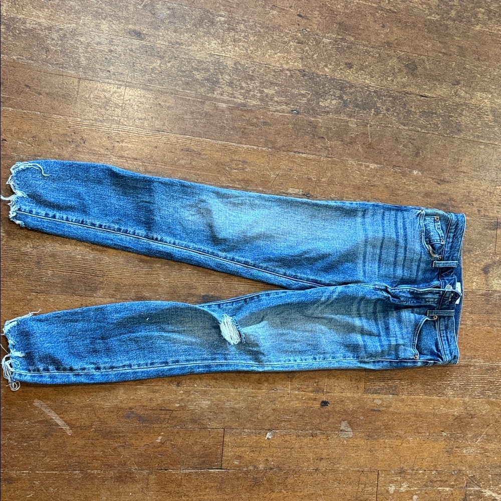 Pistola Distressed Skinny Jeans in Blue